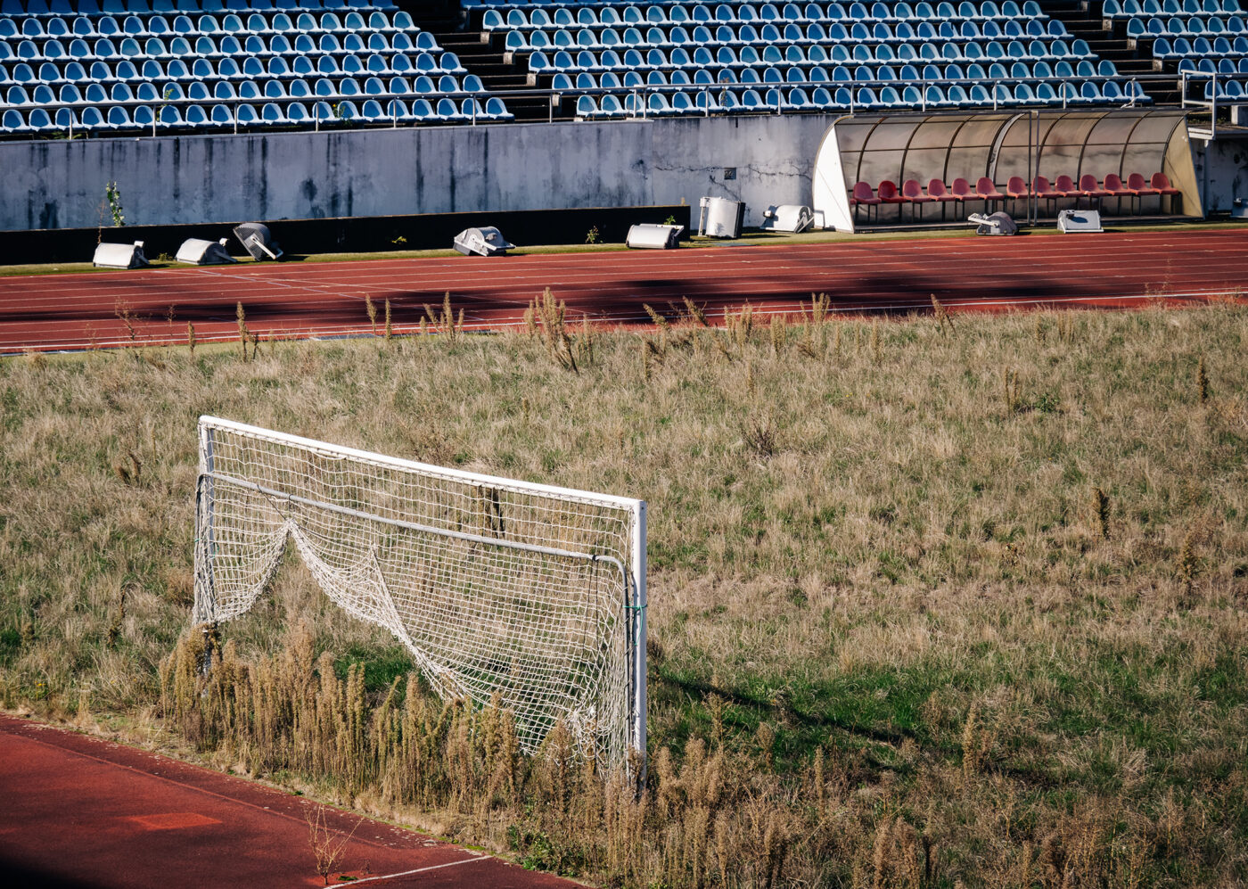havarijní stav stadionu Evžena Rošického
