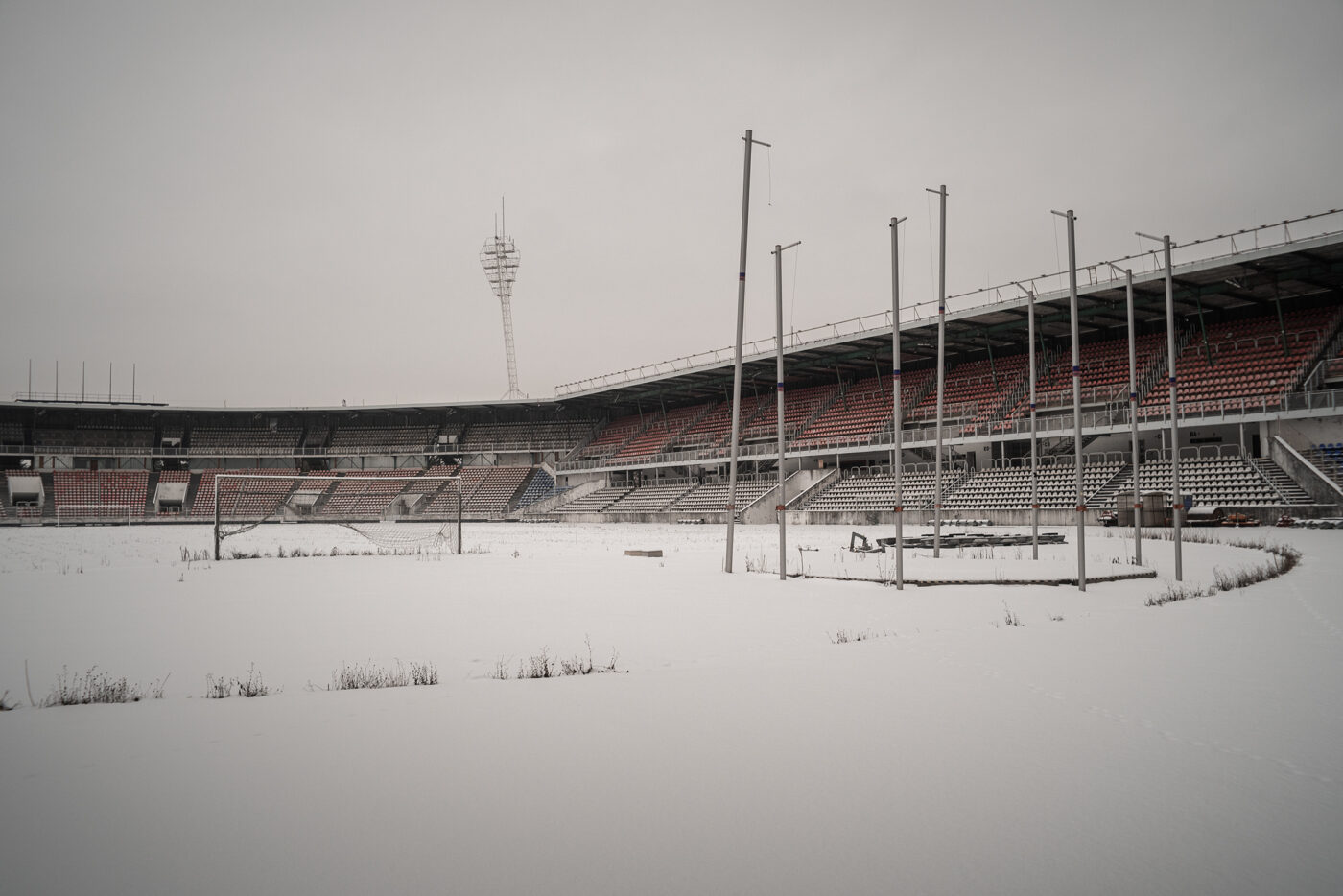 pohled na stadion Evžena Rošického na Strahově