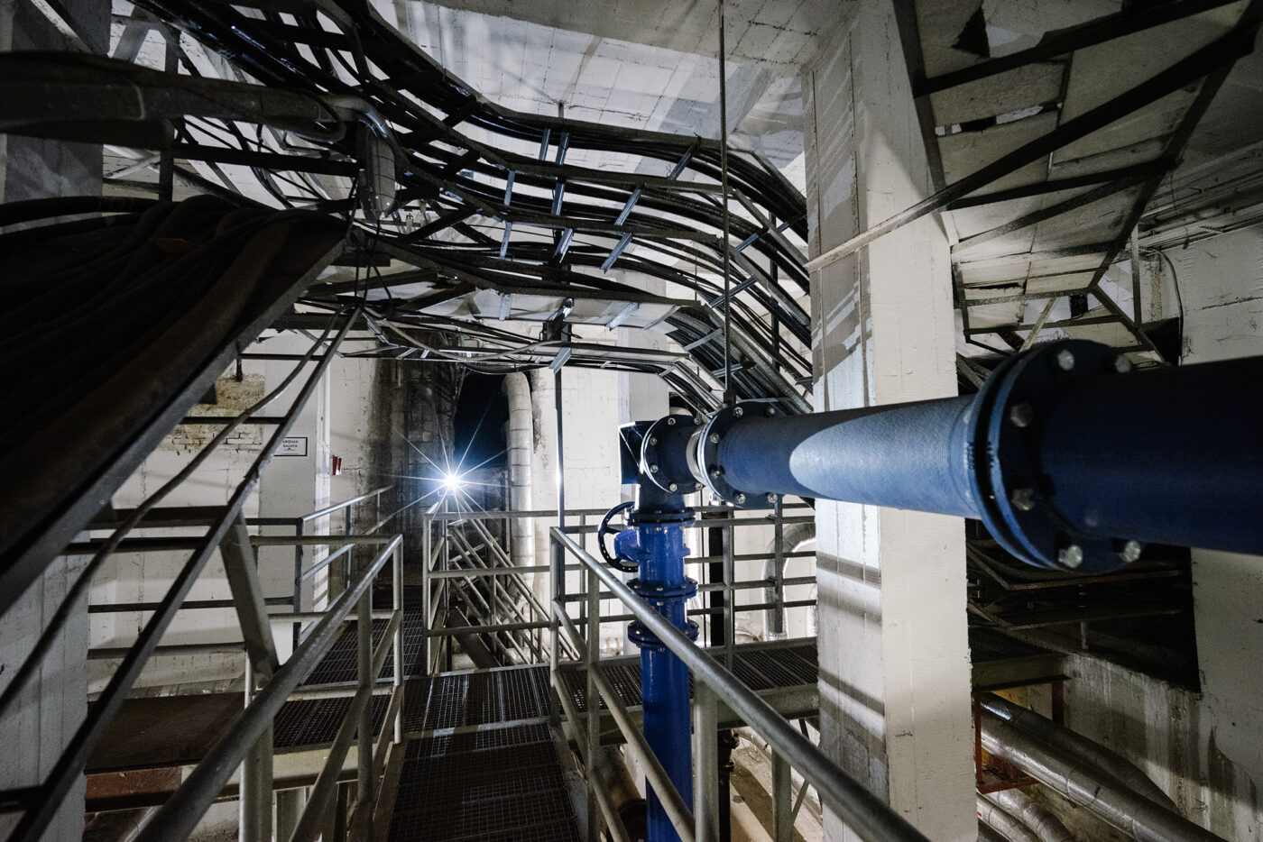 podzemní kolektory pod strahovskými stadiony v Praze