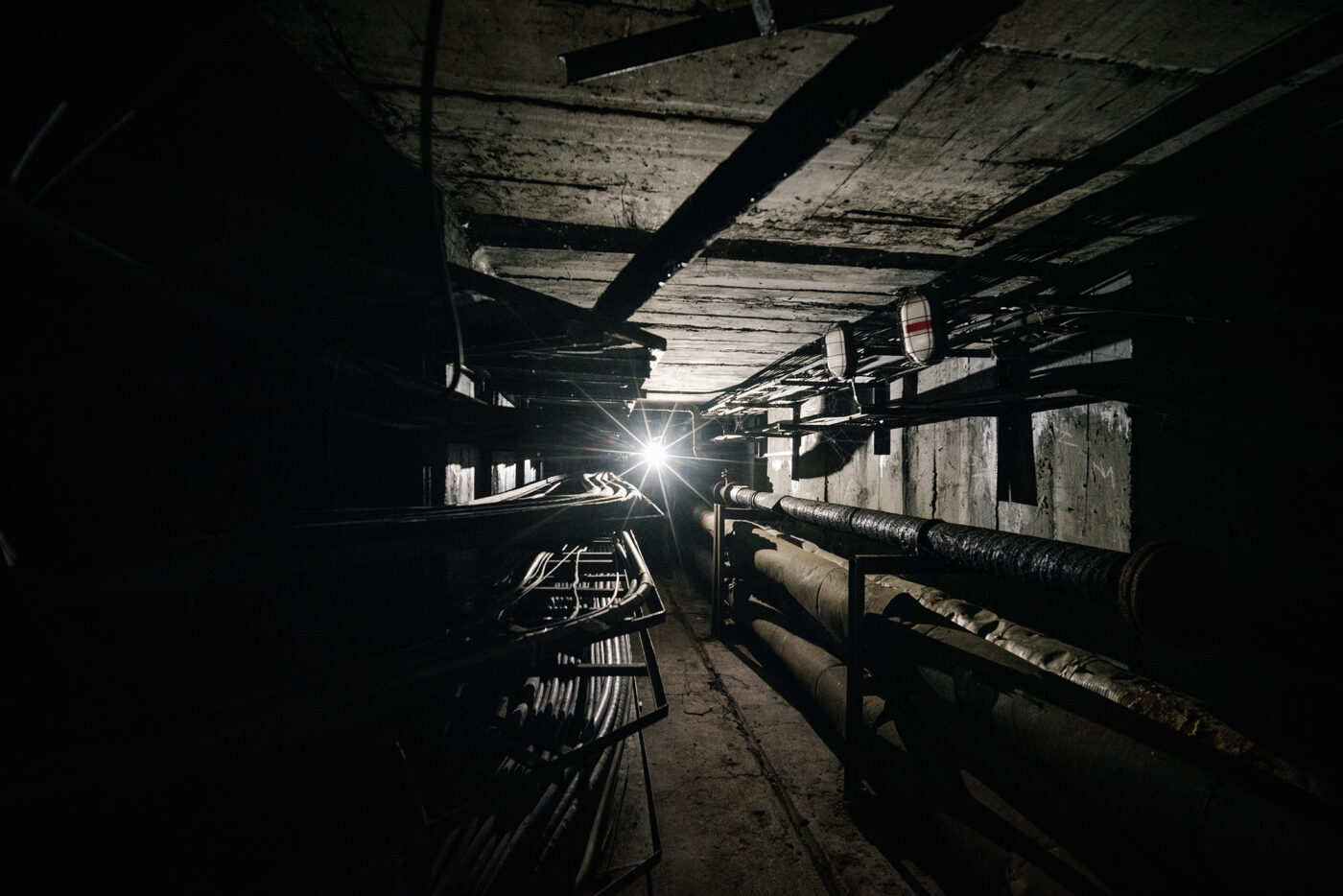 podzemní kolektory pod strahovskými stadiony v Praze