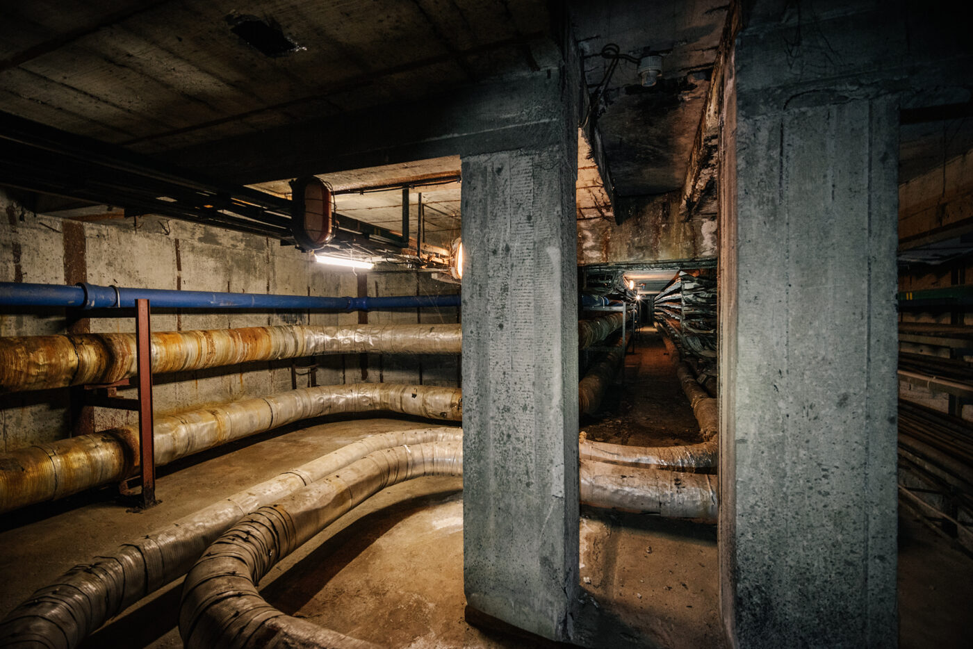 podzemní kolektory pod strahovskými stadiony v Praze