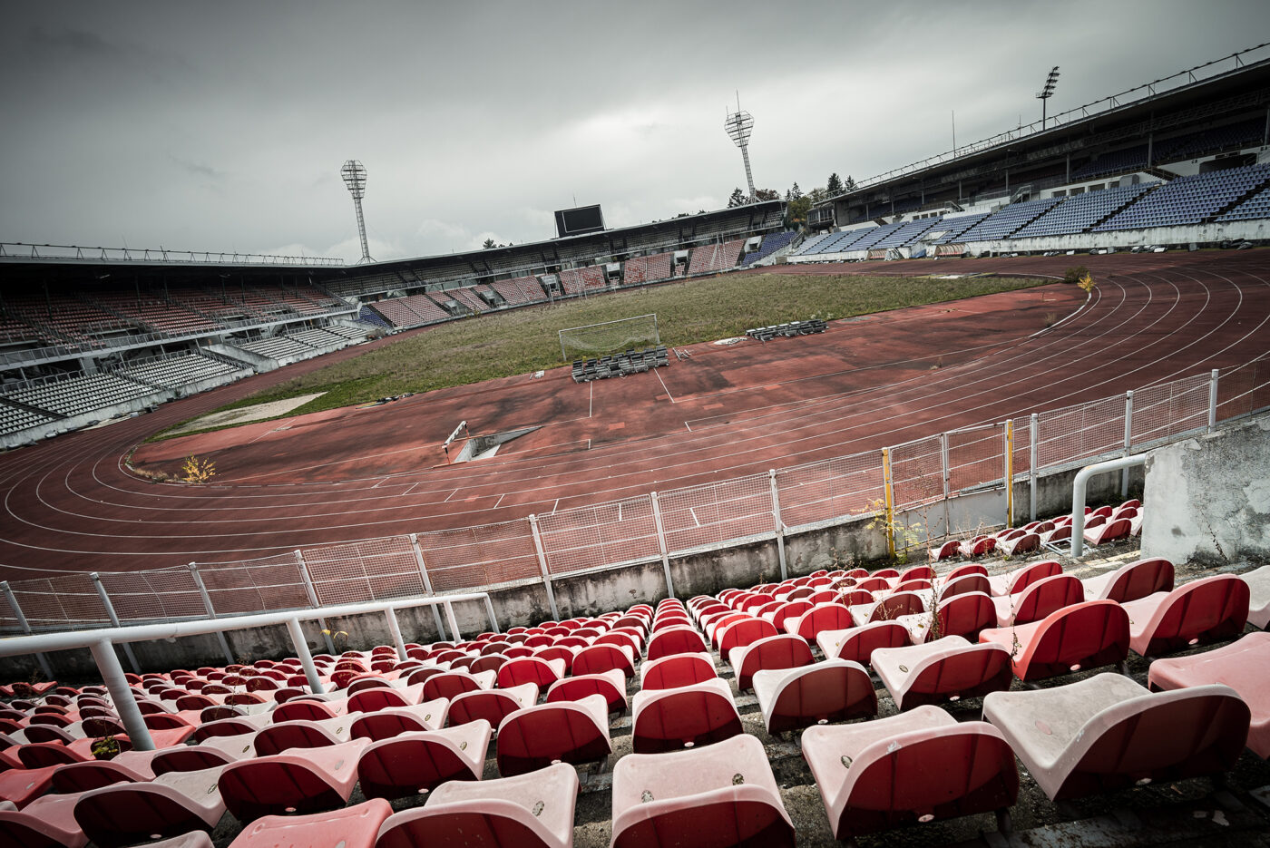 pohled na stadion Evžena Rošického na Strahově