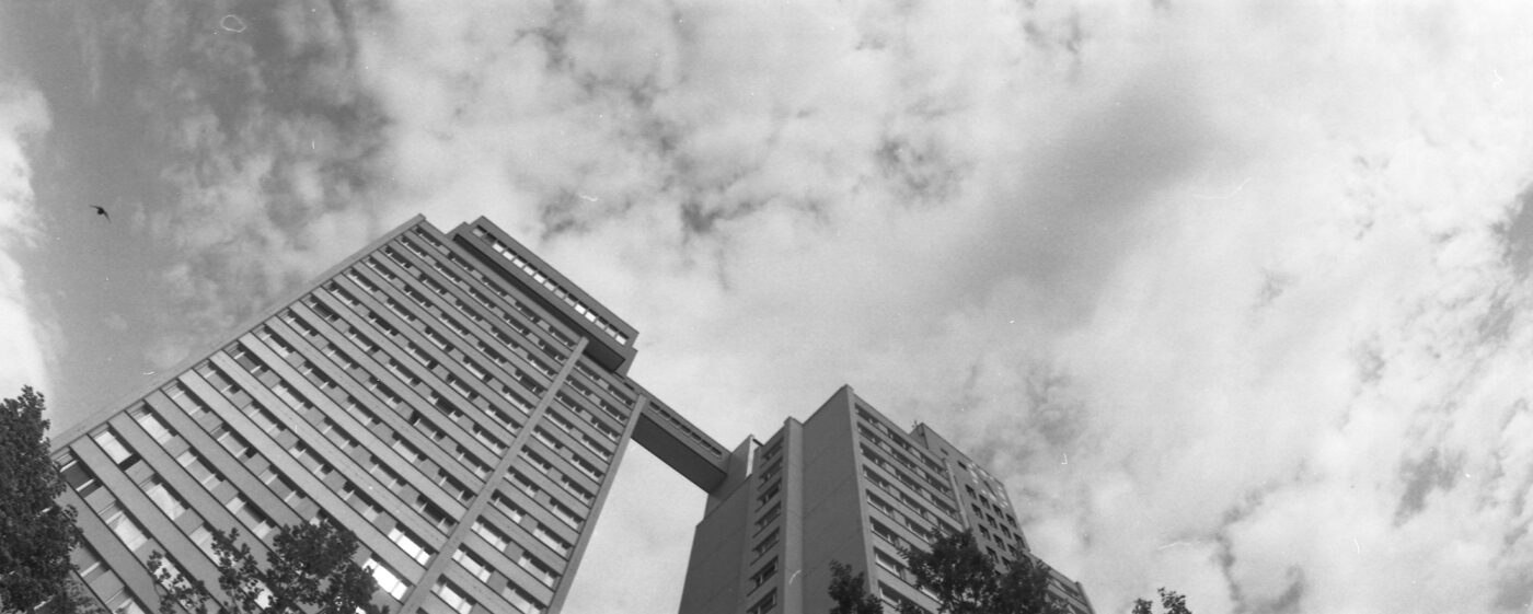 Analogová Panoramatická fotografie Prahy, Praha panoramatická, fotoaparátem Horizon 202, Jižní město